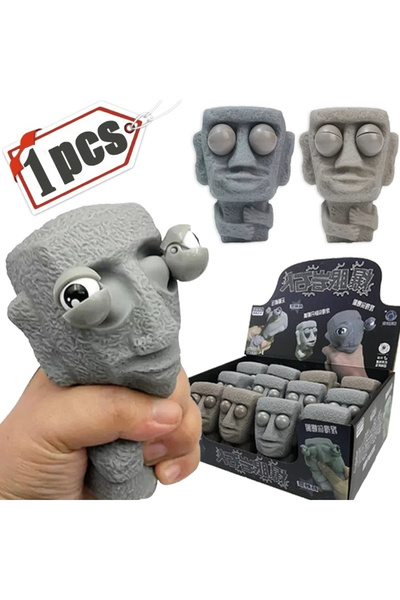 Choice Random 1PCS 1/2PCS Easter Squeezing Blowout Rock Man Fidget Toy Squeezing Slow Rebound Soft Statue T
