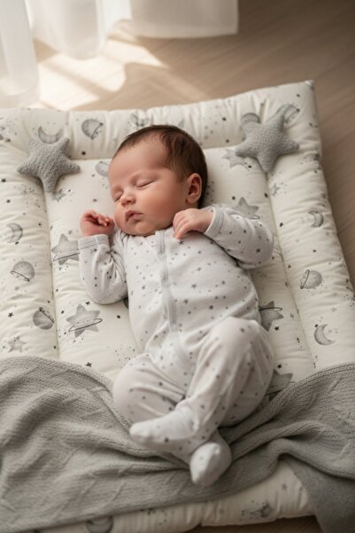 Al Fajr Babys سرير أطفال مع مرتبة مبطنة للأطفال حديثي الولادة 65×45 سم، من عم...