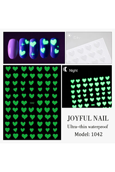 Choice 1042 ملصق واحد مضيء في الظلام لتزيين الأظافر، على شكل ندفة ثلجية ولهب ...