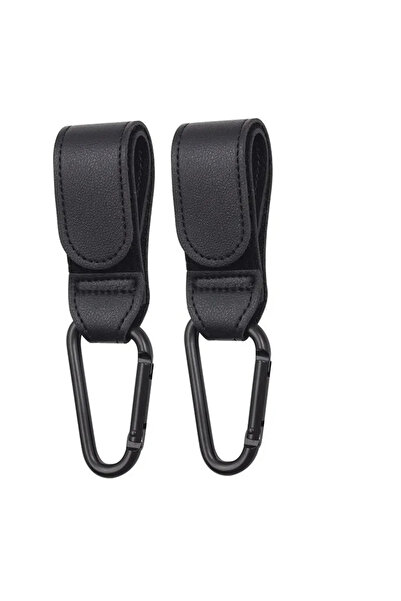Choice3 A0367-Black 2pc Wholesale 2pcs PU Leather Hook for Baby Rotatable Car...