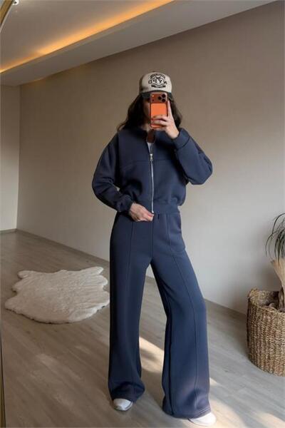 Neşeli Butik Women Oversized 3 Thread Pocket Tracksuit Set Nm029