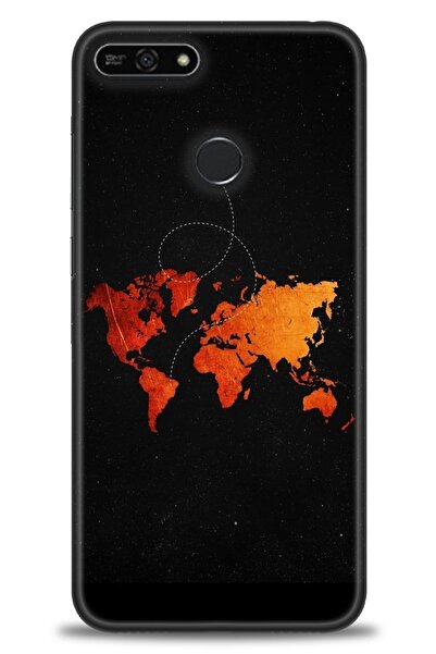 Rulet Aksesuar غطاء متوافق مع هاتف هواوي هونر 7A HD مطبوع - غطاء سيليكون بتصم...