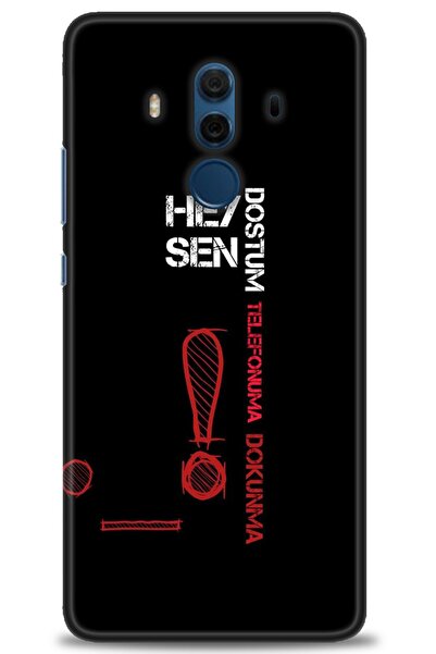 Rulet Aksesuar غطاء متوافق مع هاتف هواوي ميت 10 برو HD مطبوع - غطاء سيليكون م...