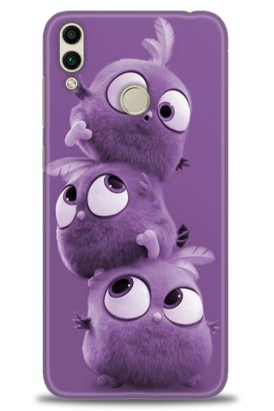 Rulet Aksesuar غطاء متوافق مع هاتف هواوي هونر 8C HD مطبوع + واقي شاشة سيراميك...