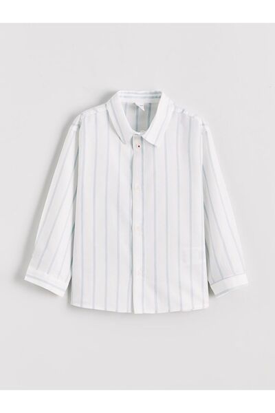 LC Waikiki Детска раирана риза с дълъг ръкав LCW за момче