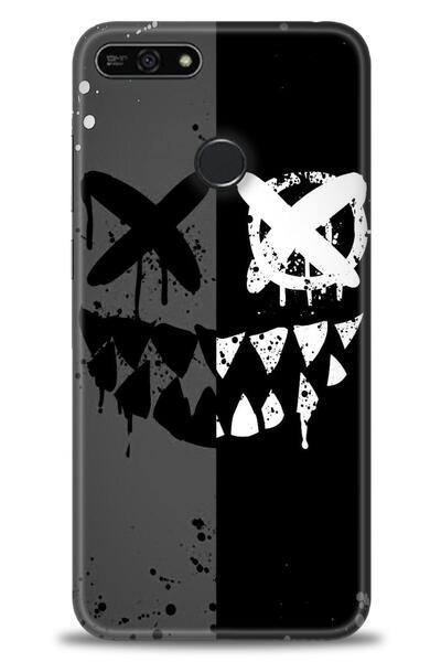 Rulet Aksesuar غطاء متوافق مع هاتف Huawei Honor 7A HD مطبوع - غطاء سيليكون مص...