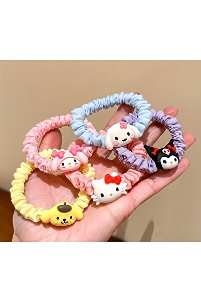 suprizegift Kuromi ve arkadaşları 5’li set lastik toka