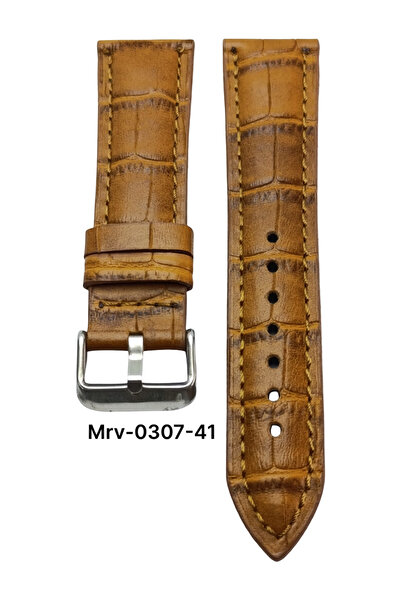 Mrv 24 MM-BOMBELİ TABA KROKO DOĞAL DİKİŞ DERİ KORDON