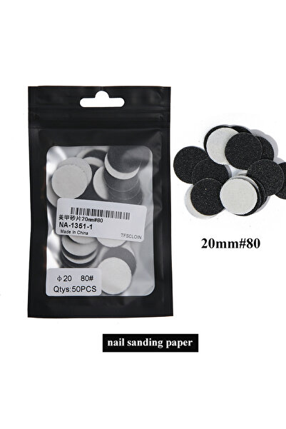 Choice6 50 قطعة من أقراص ورق صنفرة الأظافر المصنوعة من الفولاذ المقاوم للصدأ G80 بقطر 20 مم، متوفرة بأحجام 20/25/35 مم، لإزالة الجلد الميت والجلد المتصلب من القدم.