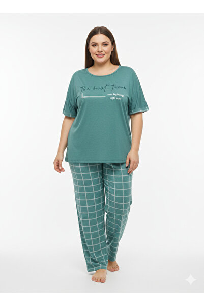Estiva Short sleeve plus size pajama set