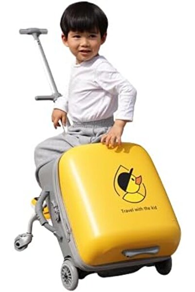 BLOOMING TIME Kids 20-inch Carry-On Luggage - Baby Ride-On Suitcase