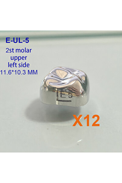 Choice5 E-UL-5 12 قطعة تيجان أسنان مؤقتة E3 E4 E5 D3 D4 D5 1st 2nd مصنوعة مسب...