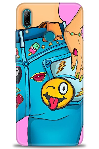 Rulet Aksesuar حافظة متوافقة مع هاتف هواوي بي سمارت 2019 HD مطبوع + واقي شاشة...