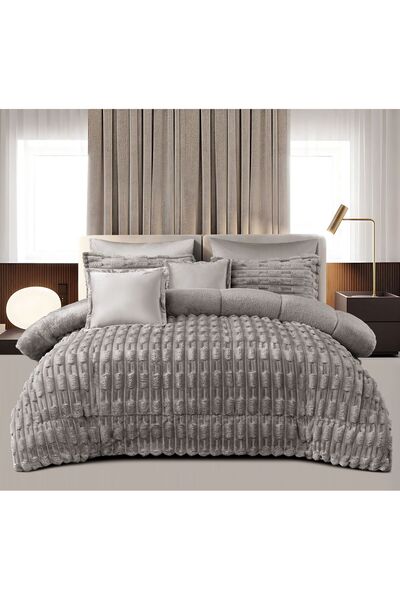 MİNG Lİ Winter double bed sheet set with an exclusive and attractive design to provide warmth and elegance. 6 pieces, size 250*230 cm