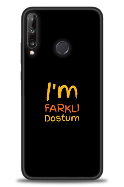 Rulet Aksesuar حافظة متوافقة مع هاتف هواوي P40 Lite E HD مطبوع + واقي شاشة سي...