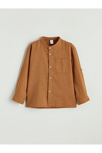 LC Waikiki LCW Детска риза за момче с мандарин яка