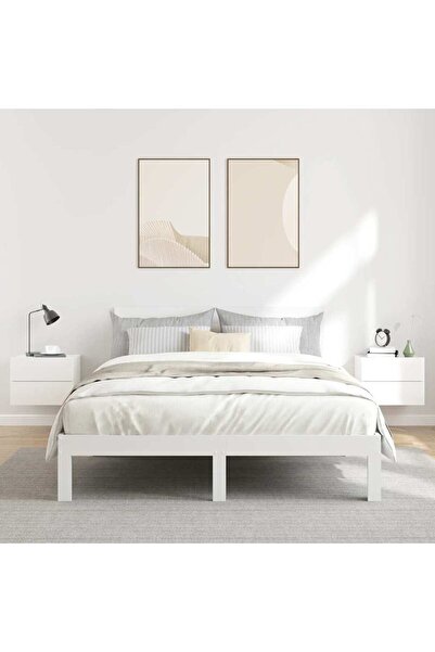 vidaxl Bedside Cabinets 2 pcs High Gloss White 40x30x30 cm Engineered Wood