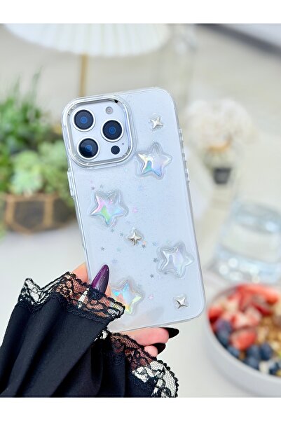 Go Aksesuar حافظة ألعاب إيبوكسي متوافقة مع آيفون 14 برو ماكس بتصميم نجمة صغير...