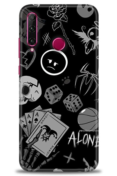 Rulet Aksesuar غطاء متوافق مع هاتف هواوي هونر 20 لايت HD مطبوع - غطاء سيليكون...