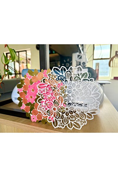 Akgün's 3D Mandala Çiçek Boyama Seti - Dekoratif Duvar ve Masa Aksesuarı