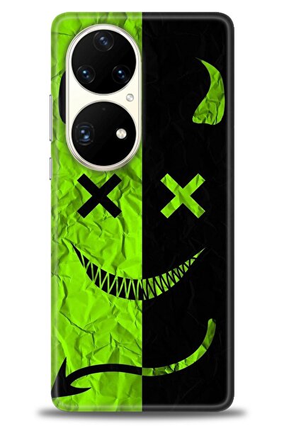 Rulet Aksesuar غطاء متوافق مع هاتف هواوي P50 Pro HD مطبوع - غطاء سيليكون مصمم...