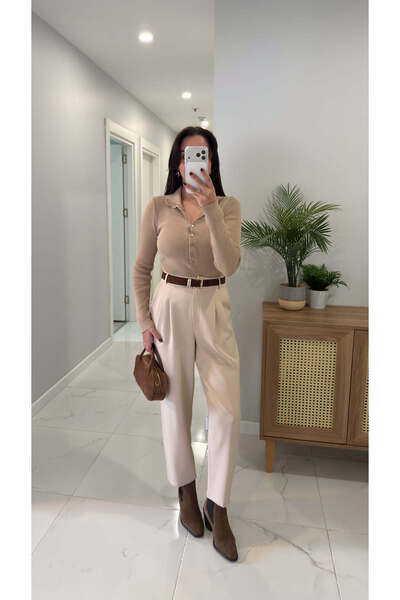 BİRCANÇİL Pantaloni cu pliuri duble BC Alaska Stone Premium