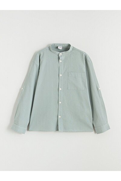 LC Waikiki LCW Kids Поп-яка Ленена смес Момчешка риза