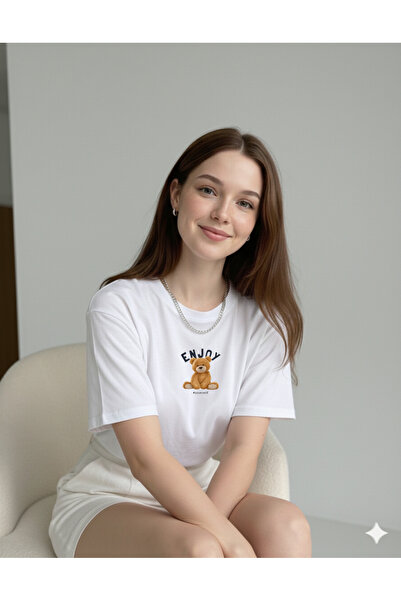 FAVORİST Enjoy Teddy Bear Women's T-Shirt