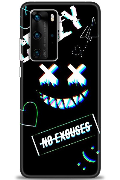 Rulet Aksesuar حافظة متوافقة مع هاتف هواوي P40 Pro HD مطبوع + واقي شاشة سيرام...