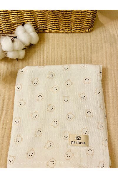 Parlova Mini Çok amaçlı müslin örtü, %100 pamuk, baskılı, 75x85 cm