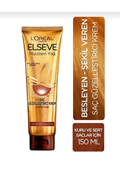 L'Oreal Paris Elseve Besleyici Yağ Kremi 150Ml (Kuru Ve Sert Saçlar)