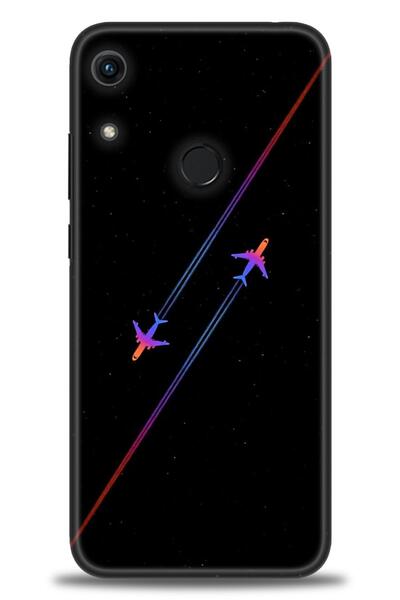 Rulet Aksesuar غطاء متوافق مع هاتف هواوي هونر 8A HD مطبوع + واقي شاشة سيراميك...