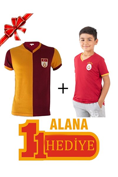 Galatasaray Orijinal Metin Oktay Çocuk T-Shirt Kırmızı Çocuk T-Shirt Hediyeli