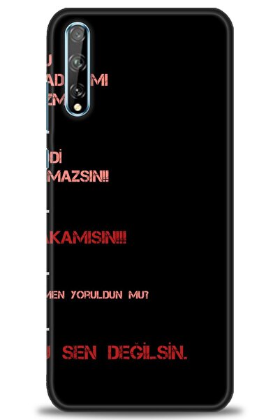 Rulet Aksesuar غطاء متوافق مع هاتف هواوي P Smart S HD مطبوع - غطاء سيليكون مص...