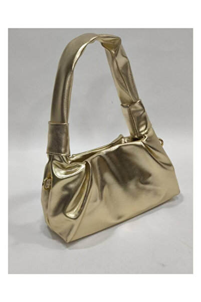 Chakran Bag Kadın Gold Çift Düğümlü Zincir Askılı Mini El Ve Omuz Çanta
