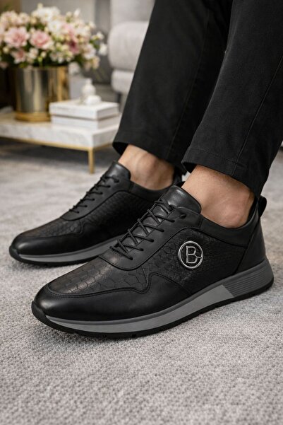 Babetty 100% Inner and Outer Genuine Leather Full Orthopedic Special Full Leather Casual Shoes for Large Feet 45-46-47