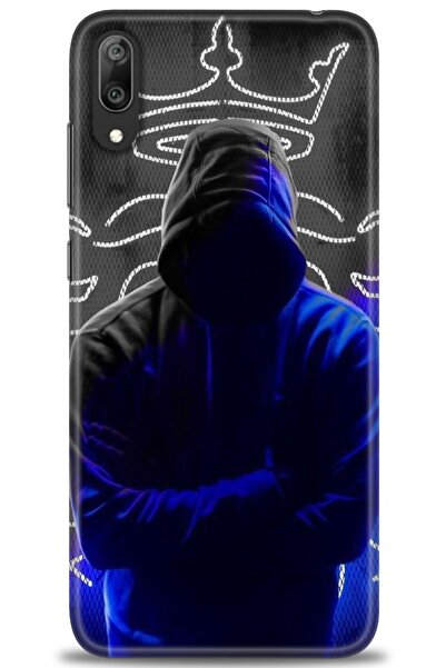 Rulet Aksesuar غطاء متوافق مع هاتف هواوي Y7 برايم 2019 HD مطبوع - غطاء سيليكو...