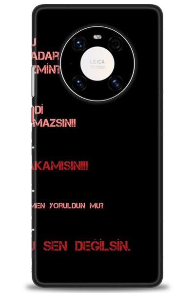 Rulet Aksesuar غطاء متوافق مع هاتف هواوي ميت 40 برو HD مطبوع - غطاء سيليكون م...