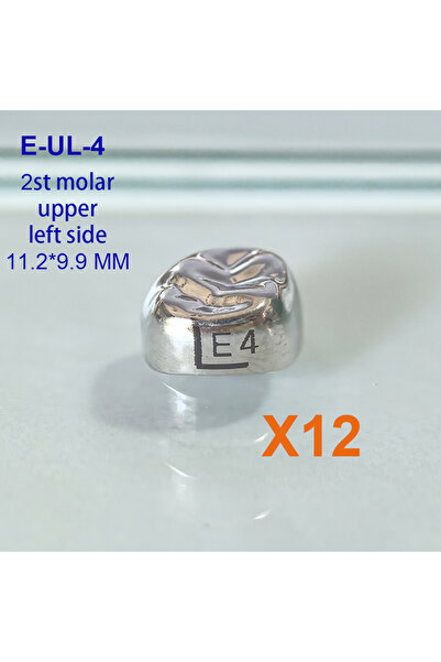 Choice10 مجموعة E-UL-4 من 12 قطعة من التيجان المؤقتة للأسنان E3 E4 E5 D3 D4 D...