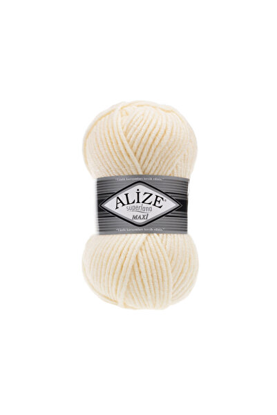Alize خيط حياكة يدوي سميك من سوبرلانا ماكسي 599 كول 100 جرام 100 متر خيط حياكة للوشاح والقبعة وطوق الرقبة