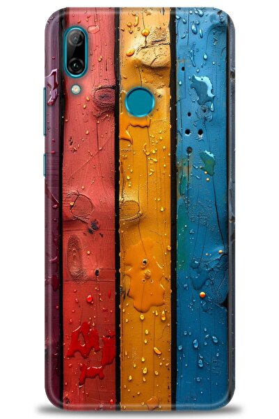 Rulet Aksesuar غطاء متوافق مع هاتف هواوي بي سمارت 2019 HD مطبوع - غطاء سيليكو...