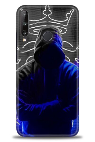 Rulet Aksesuar حافظة متوافقة مع هاتف هواوي P40 Lite E HD مطبوع + واقي شاشة سي...