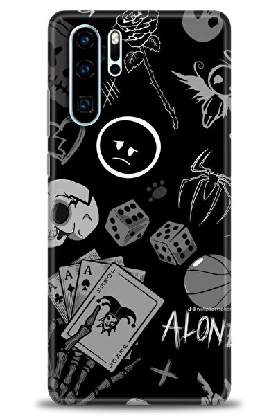 Rulet Aksesuar غطاء متوافق مع هاتف هواوي P30 Pro HD مطبوع - غطاء سيليكون بتصم...