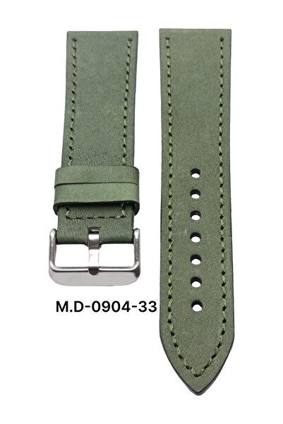 Mrv 22 MM-M.D SPOR YEŞİL NUBUK DOĞAL DİKİŞ DERİ KORDON