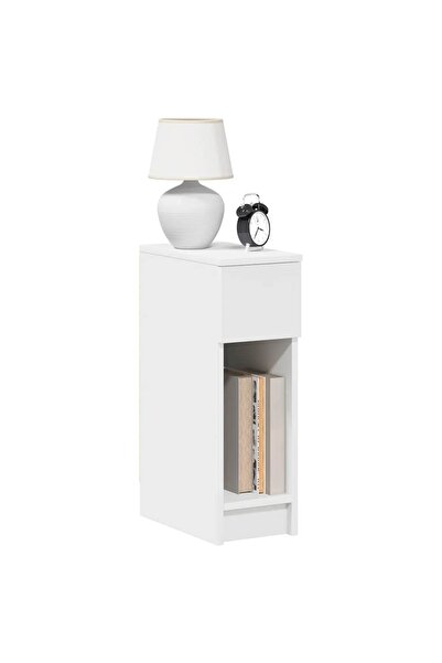 vidaxl Bedside Cabinet with Drawer White 20x36x60 cm
