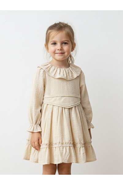 Cherrys Bebek فستان بناتي بحزام كورسيج