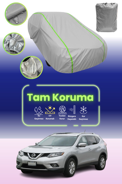 Dokaca Neo غطاء حماية للسيارة من القماش الرمادي النيون قماش مجدّل نيسان روج 2...