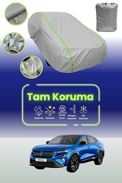 Dokaca Neo غطاء حماية للسيارة من القماش الرمادي النيون قماش مجدّل متوافق مع سيارة رينو رافال