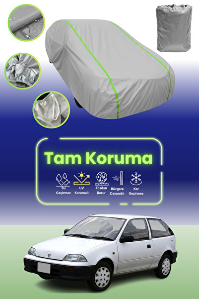 Dokaca Neo غطاء حماية للسيارة من القماش الرمادي اللامع قماش مجدّل سوزوكي كولت...