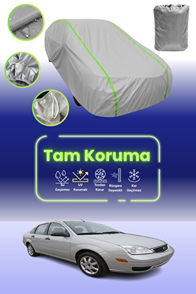 Dokaca Neo غطاء حماية للسيارة باللون الرمادي النيون قماش مجدّل فورد فوكس سيدا...